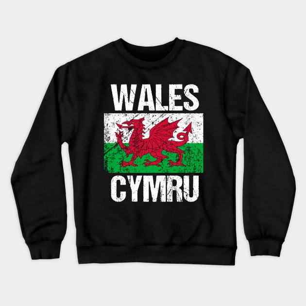 Wales - Welsh Flag - Cymru Crewneck Sweatshirt by kaliyuga